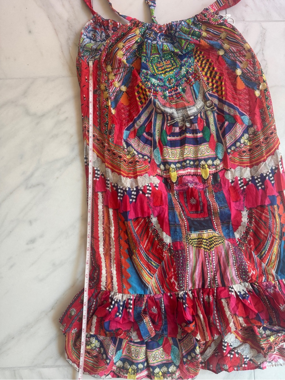 Camilla multicolored "Dance of the Flower H'Mong" tribal print dress - Picture 3 of 3